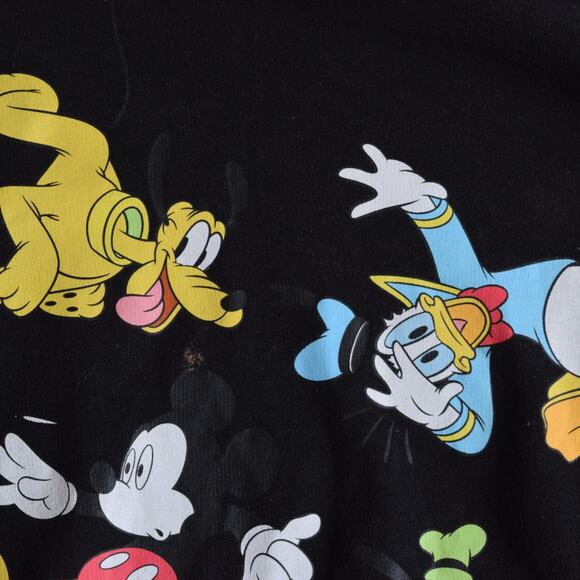 Disney Mickey and Friends Black Cotton Blend Comfy Crewneck Sweatshirt Medium - Picture 6 of 6